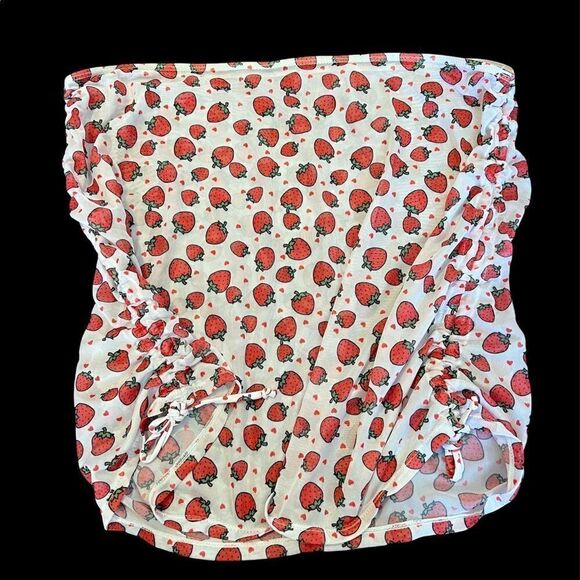 Size 4XL 3 piece strawberry print bikini top bottom coverup EUC - Picture 6 of 15